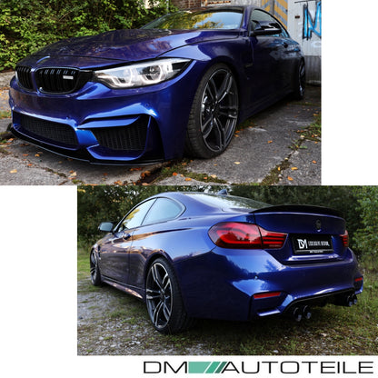 Stoßstange Komplett Bodykit PDC+Duplex Diffusor für 4 Rohr passt für BMW F32 F33