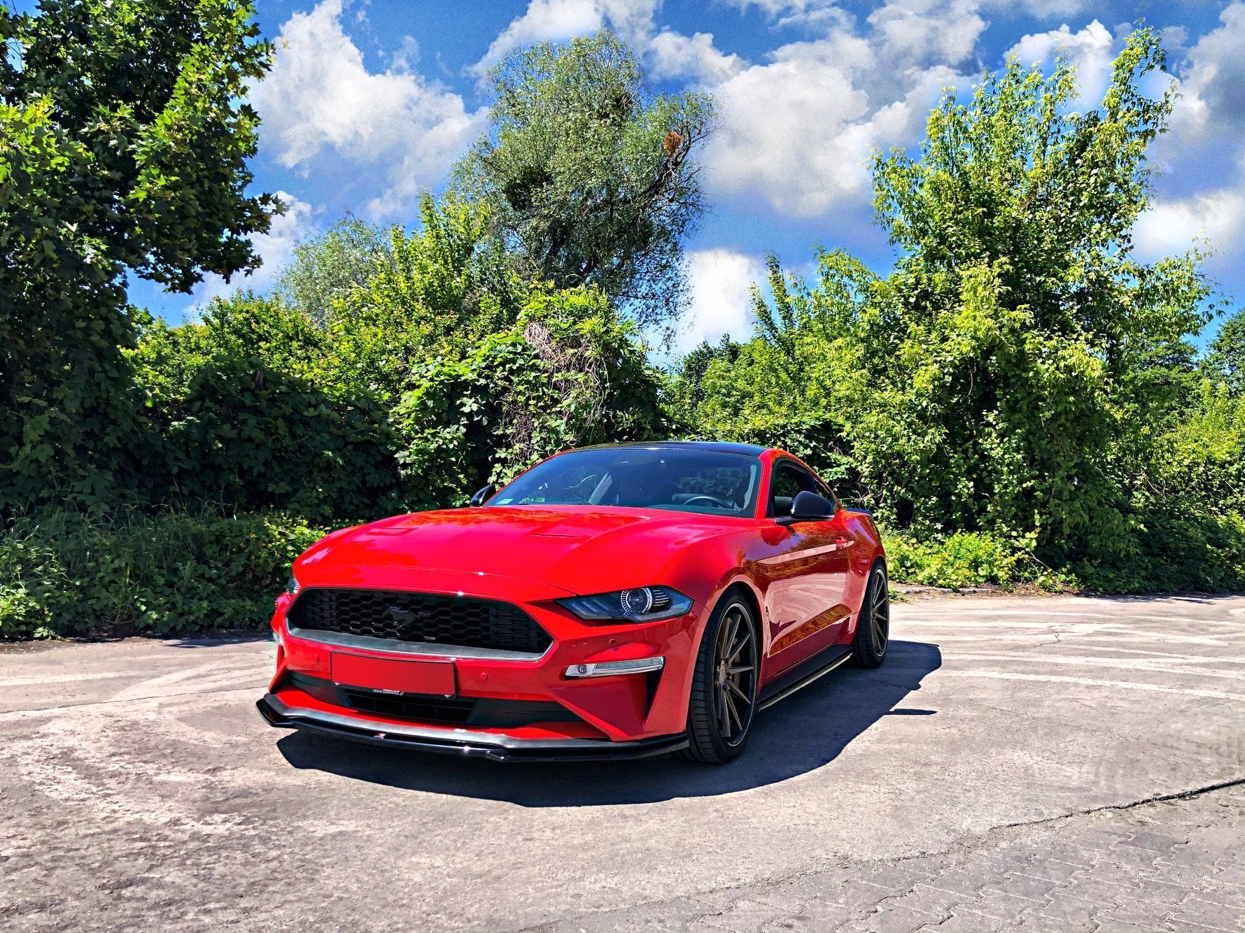 Front Ansatz für Ford Mustang Mk. 6 Facelift schwarz matt