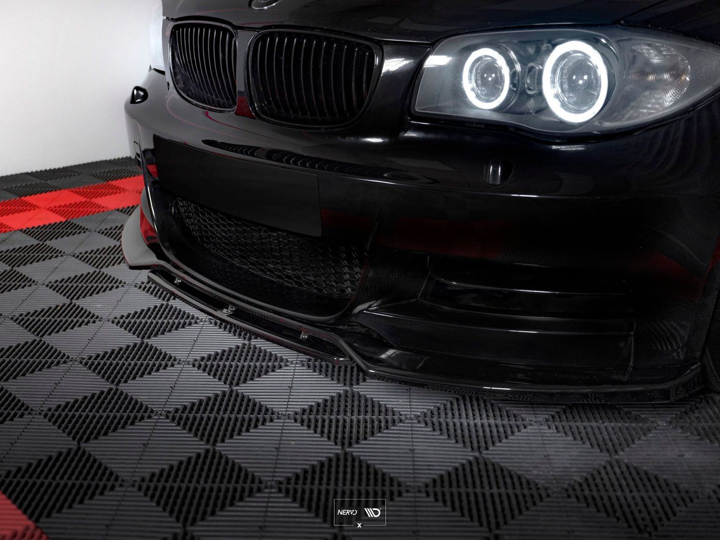 Front Ansatz V.1 für BMW 1er E82 FACELIFT M Paket  schwarz matt
