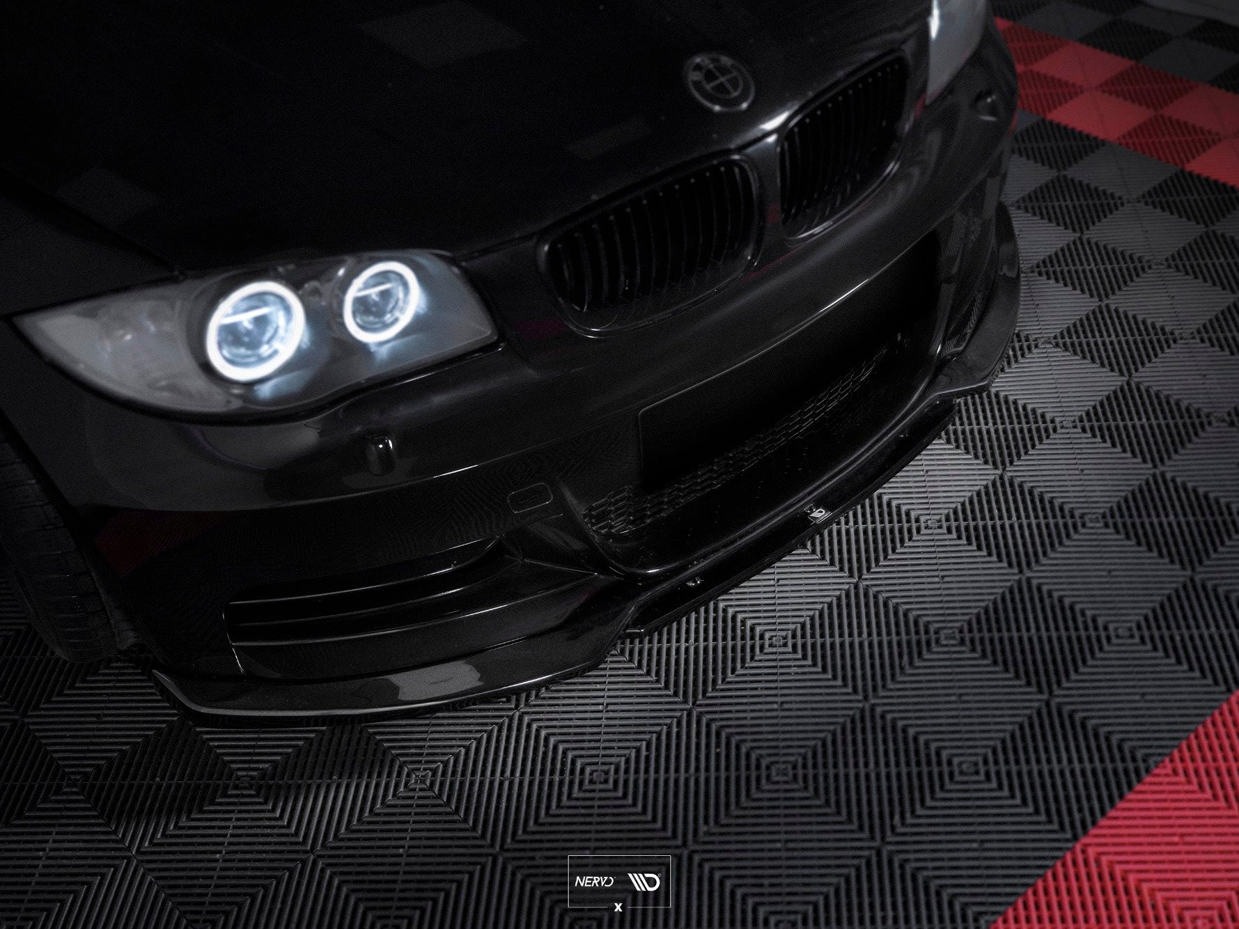 Front Ansatz V.1 für BMW 1er E82 FACELIFT M Paket  schwarz matt