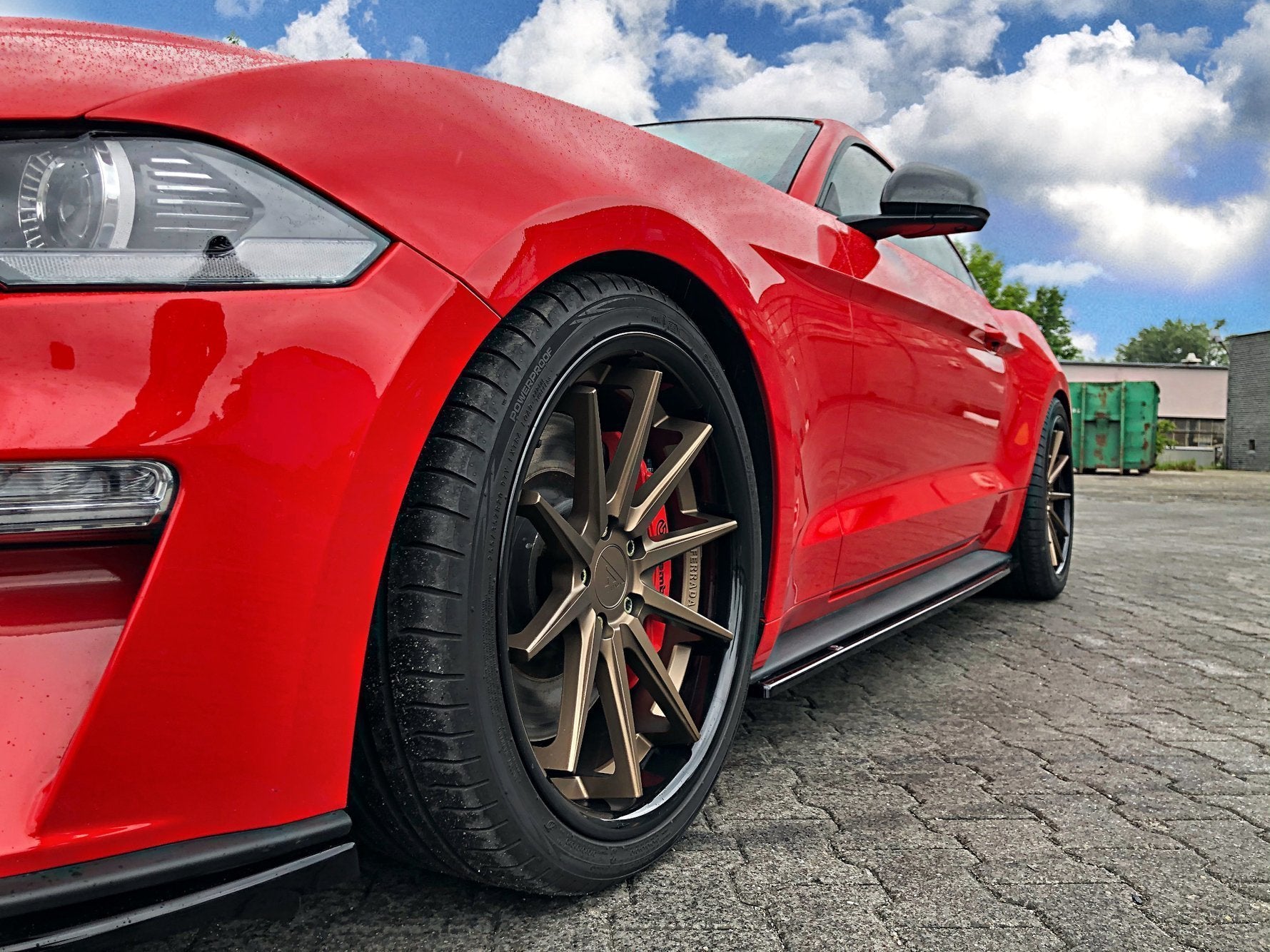 Seitenschweller Ansatz für Ford Mustang Mk. 6 Facelift schwarz matt