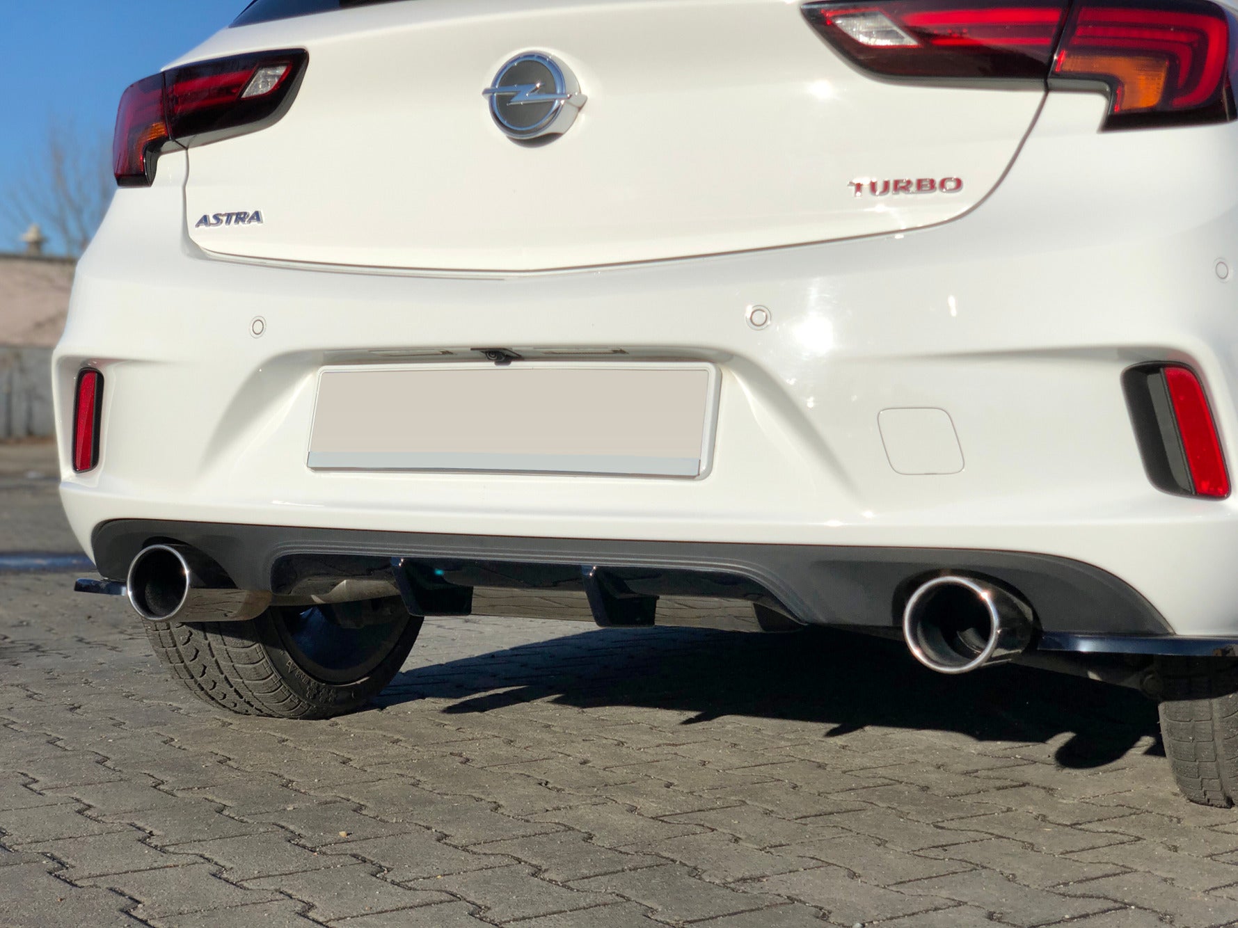 Diffusor Heck Ansatz für OPEL ASTRA K OPC-LINE schwarz matt