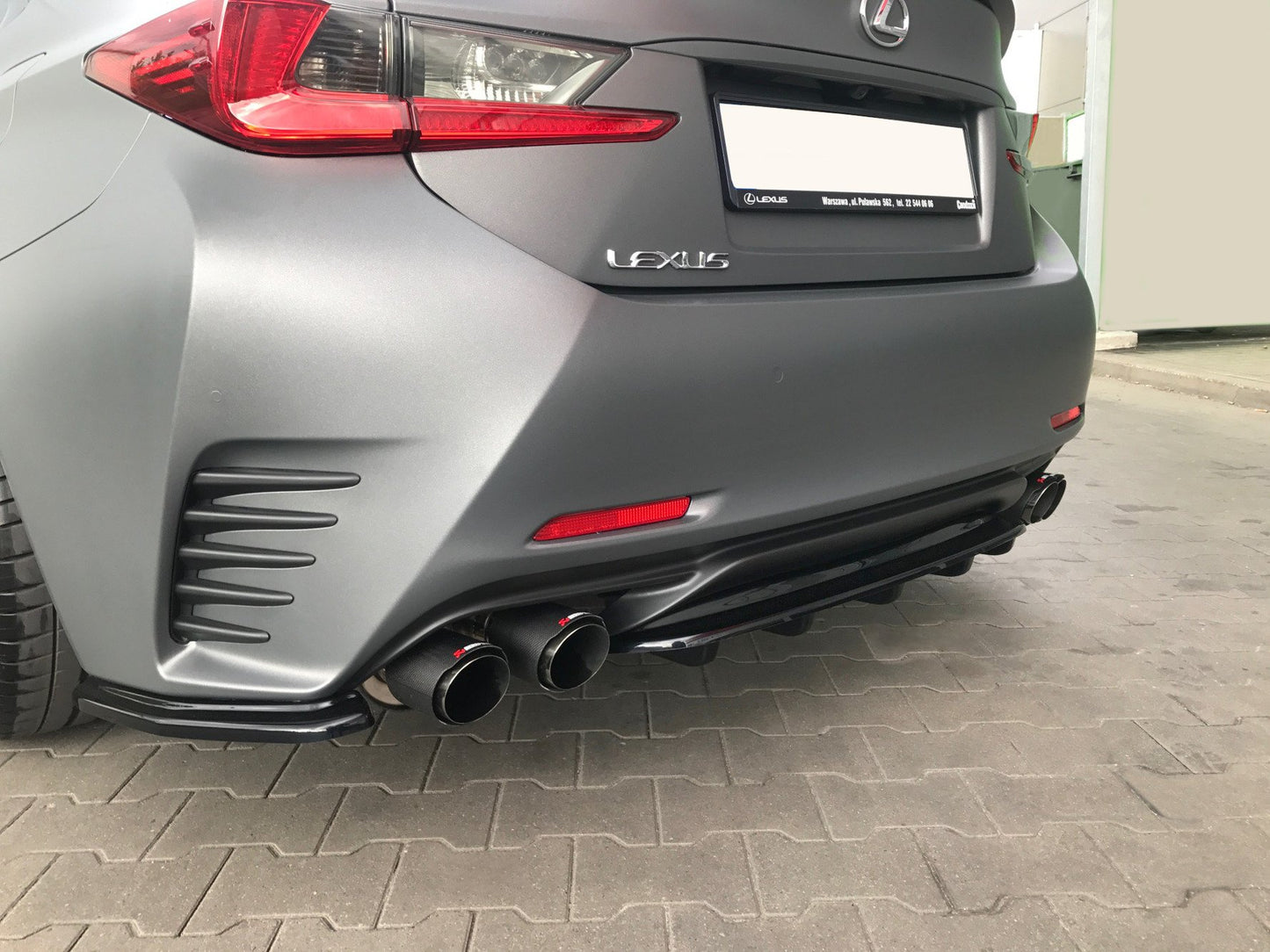 Mittlerer Diffusor Heck Ansatz für im DTM LOOK Lexus Rc schwarz Hochglanz
