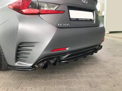 Mittlerer Diffusor Heck Ansatz für im DTM LOOK Lexus Rc schwarz Hochglanz