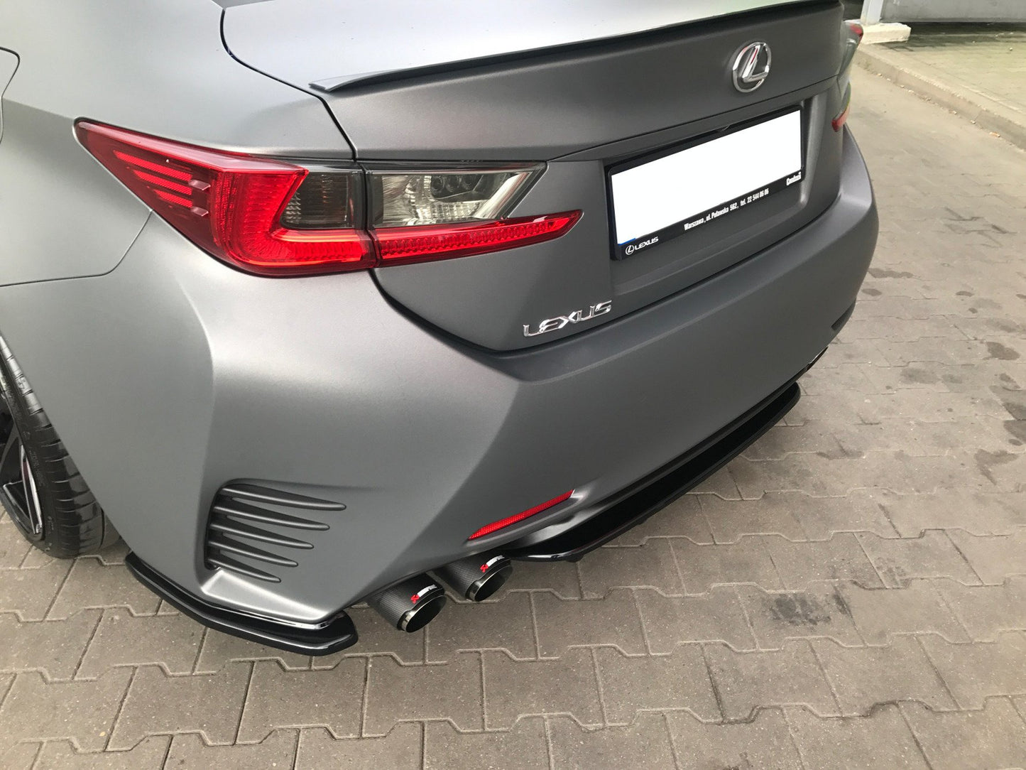 Heck Ansatz Flaps Diffusor für Lexus Rc  schwarz matt