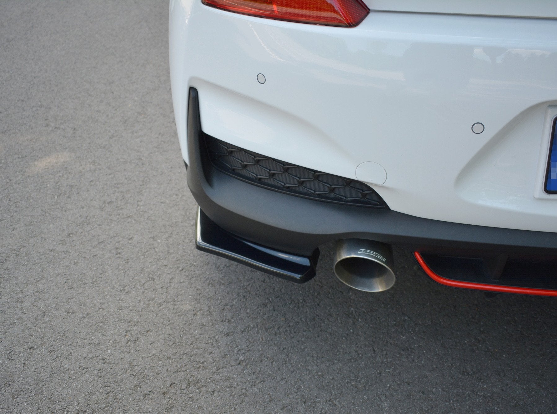 Heck Ansatz Flaps Diffusor für HYUNDAI I30 Mk3 N  schwarz Hochglanz
