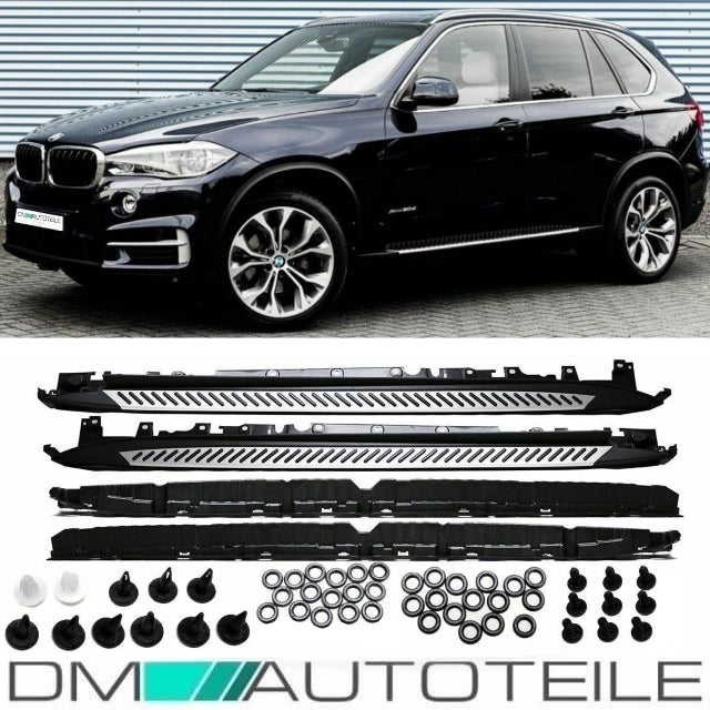Set Trittbretter Schweller Aluminium +Montagekit passt für BMW X5 F15 F85 Bj13->