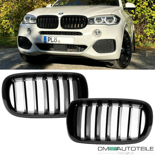 Sport Performance Kühlergrill Gitter schwarz hochglanz passt für BMW X5 F15 / X6 F16 auch M