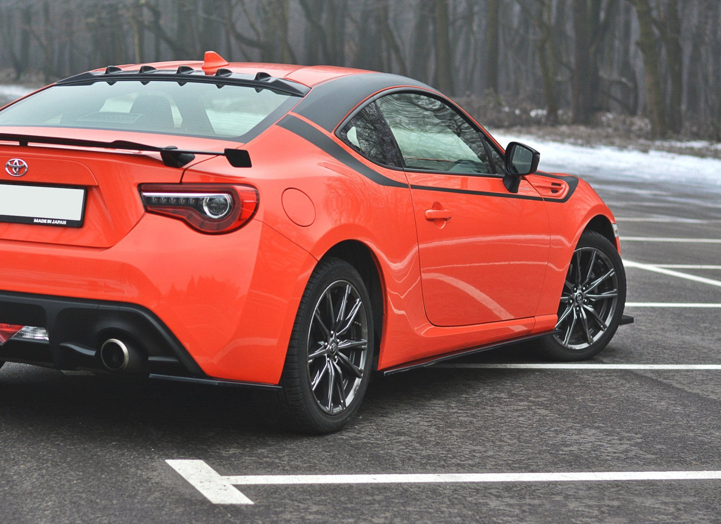 Seitenschweller Ansatz für V.1 für SUBARU BRZ/ TOYOTA GT86 FACELIFT schwarz Hochglanz