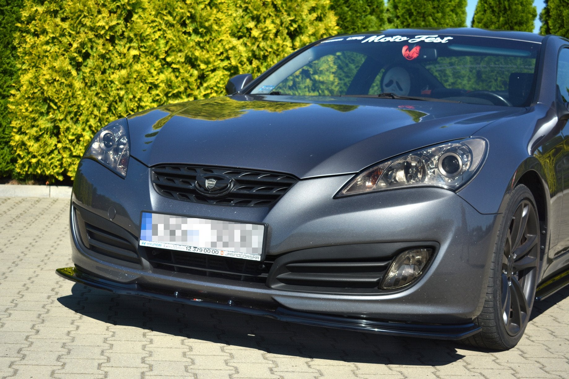 Front Ansatz für HYUNDAI GENESIS COUPÉ MK.1  schwarz Hochglanz