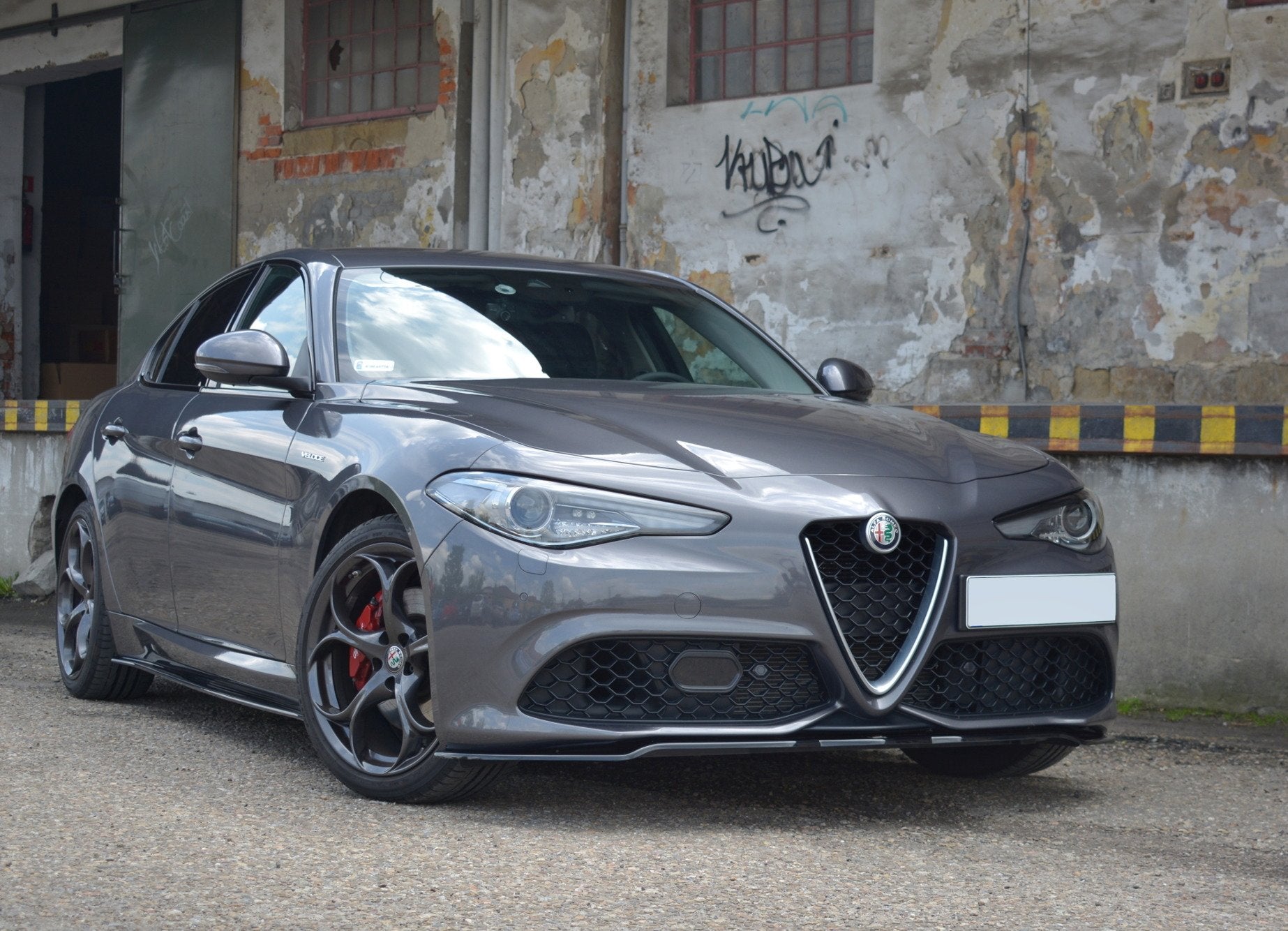 Front Ansatz V.1 für ALFA ROMEO GIULIA VELOCE schwarz matt