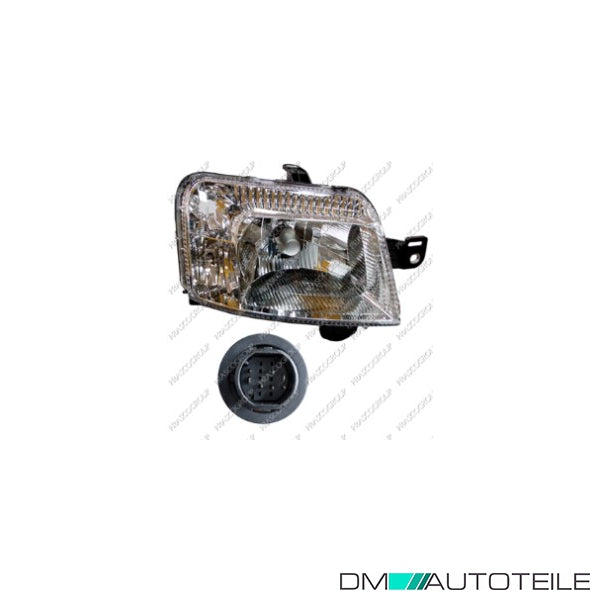 Hauptscheinwerfer rechts H4 mit Motor mit Blinklicht passt für Fiat Panda 03-11