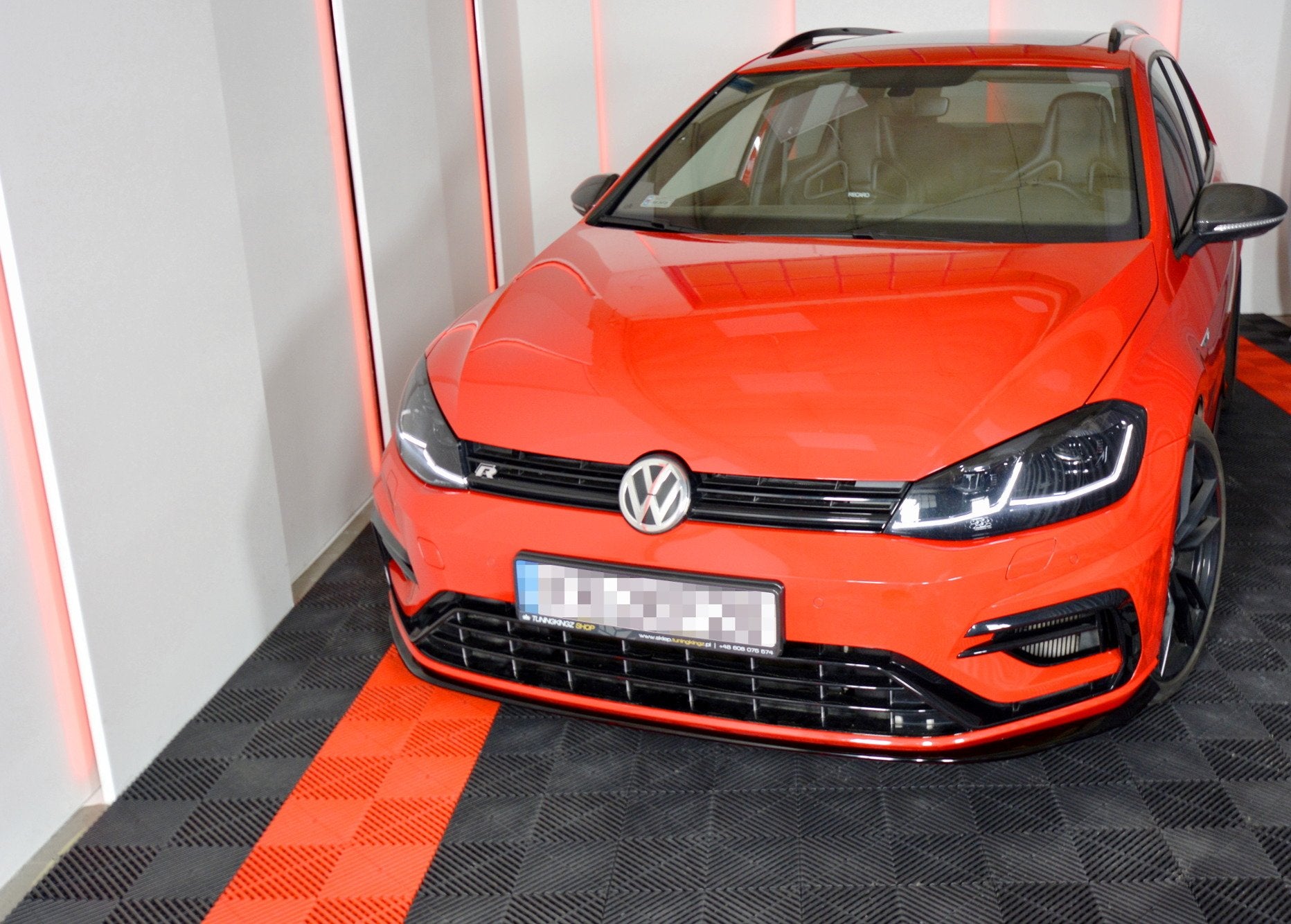 Front Ansatz V.7 für VW Golf 7 R / R-Line Facelift Carbon Look
