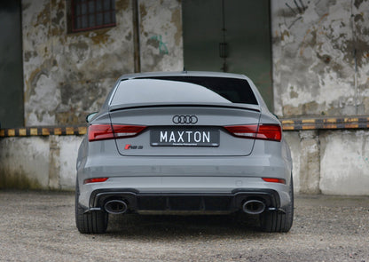Splitter / Diffusor Heck Ansatz für Audi RS3 8V FL Limousine Carbon Look