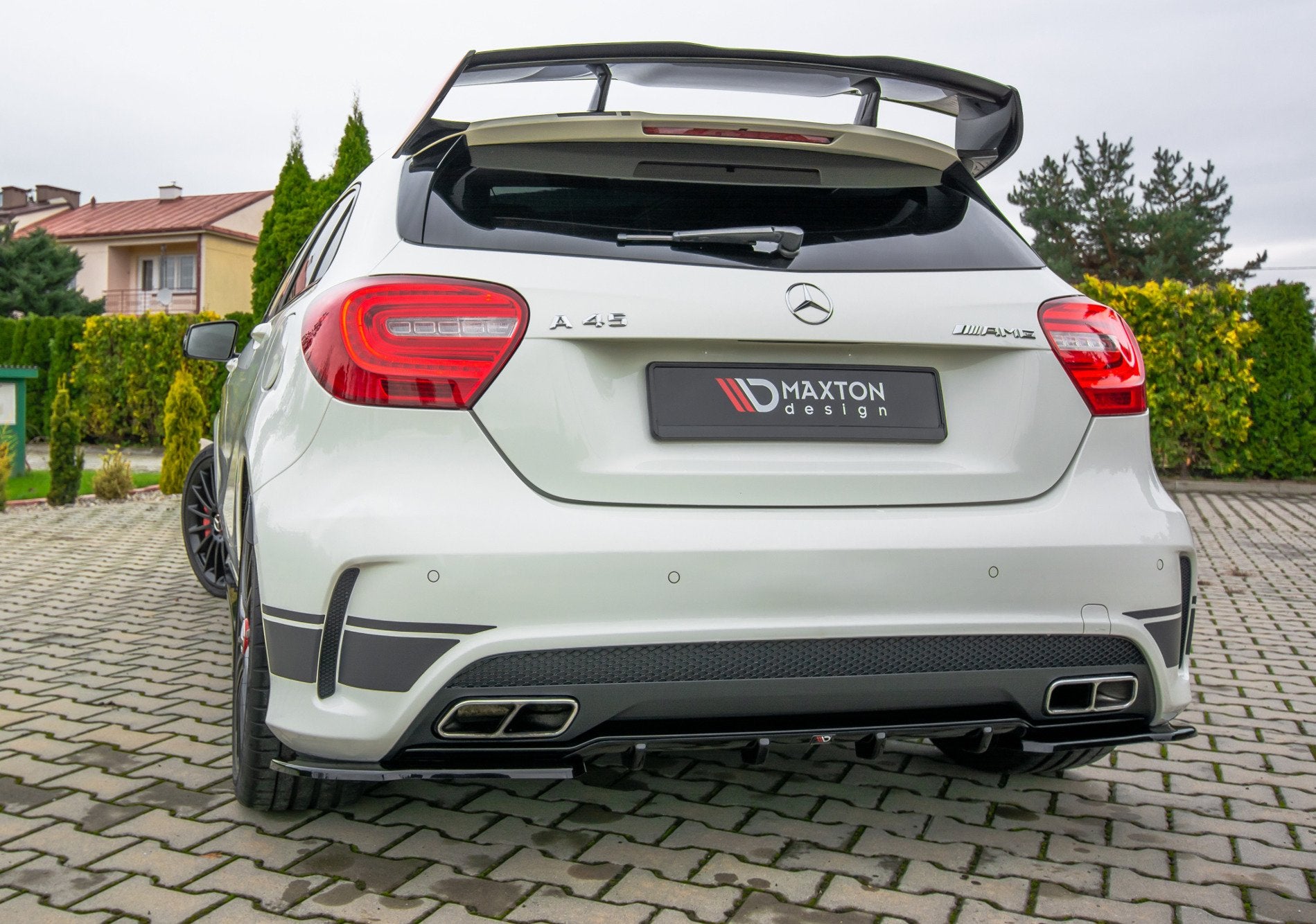 Diffusor Heck Ansatz für Mercedes A45 AMG W176 Carbon Look