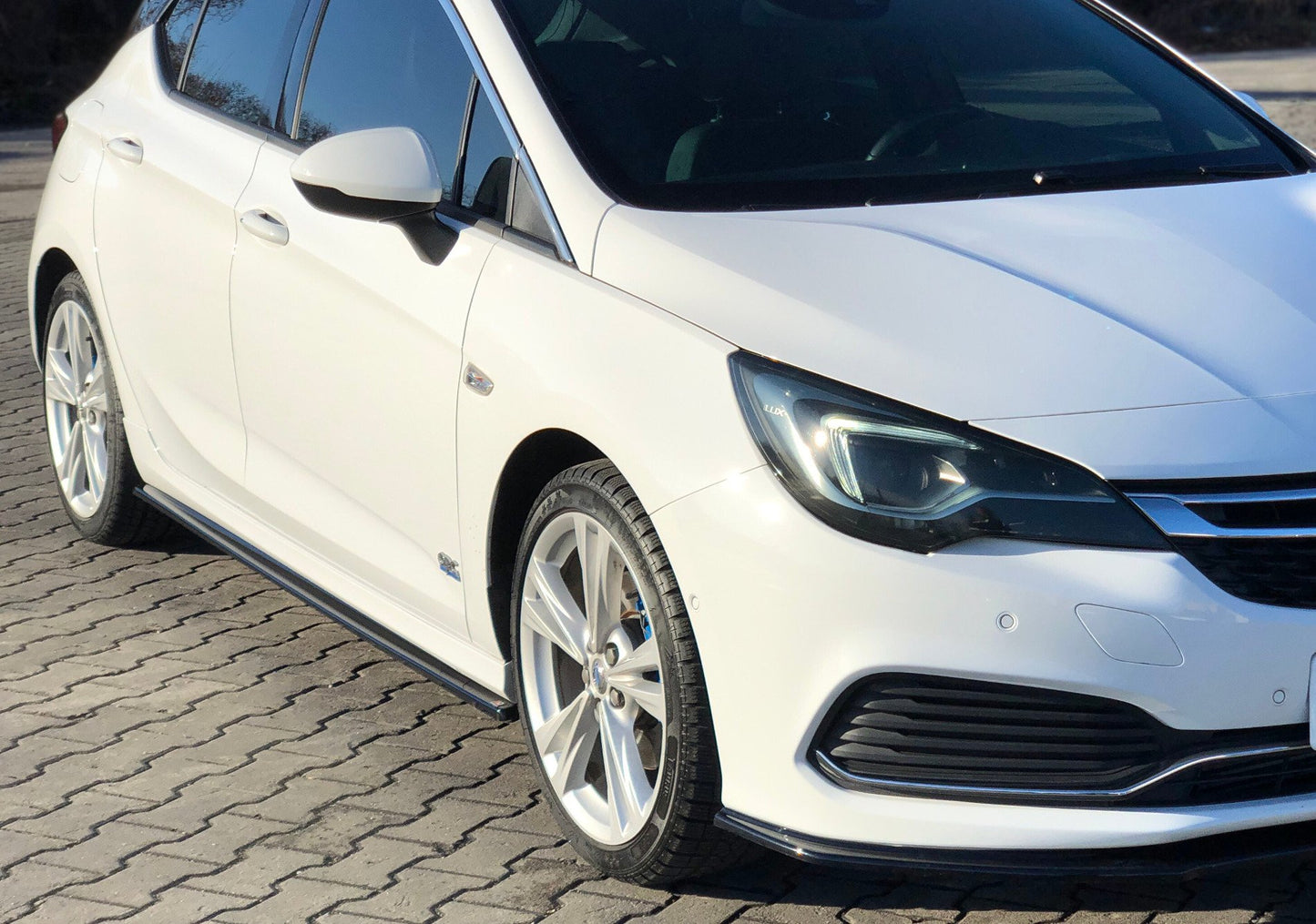 Seitenschweller Ansatz für OPEL ASTRA K OPC-LINE schwarz matt