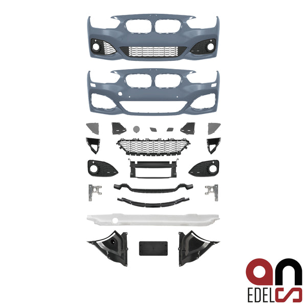 AN Umbau Sport Paket Stoßstange vorne grundiert passt für BMW 1er F20 F21 auch M-Paket LCI ab 2015