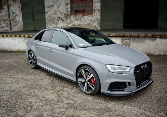Seitenschweller Ansatz für Audi RS3 8V FL Limousine schwarz matt