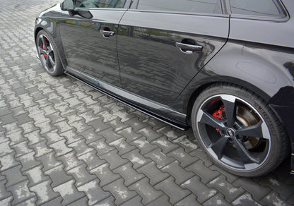 Seitenschweller Ansatz für Audi RS3 8V FL Sportback Carbon Look
