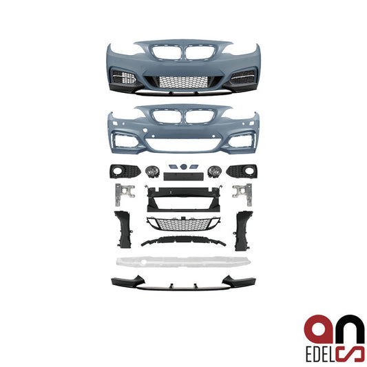 AN Evo Umbau Performance Stoßstange +Spoiler vorne für SRA +mit/ohne PDC passend für BMW 2er F22 F23 Serie & M-Paket Modelle bj. 14>