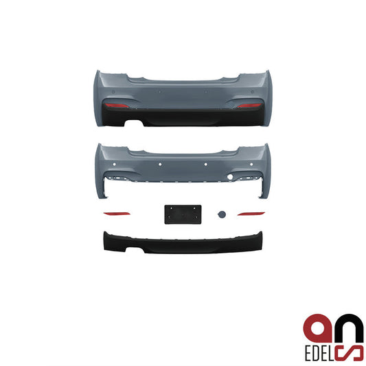 AN Sport Umbau Stoßstange hinten 2-Rohr passend für BMW 2er F22 F23 Serie & M-Paket Modelle bj. 14>