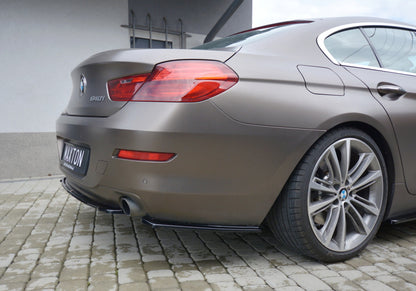 Heck Ansatz Flaps Diffusor für BMW 6er GRAN COUPÉ schwarz matt