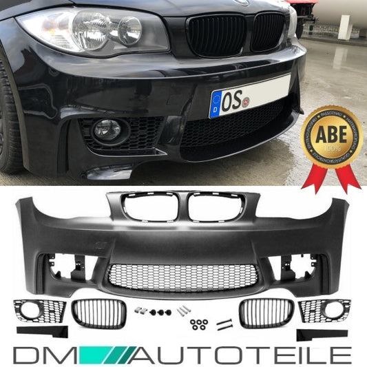 Front Stoßstange + Grill Schwarz passt für BMW 1er E81 E82 E87 E88 nicht M +ABE