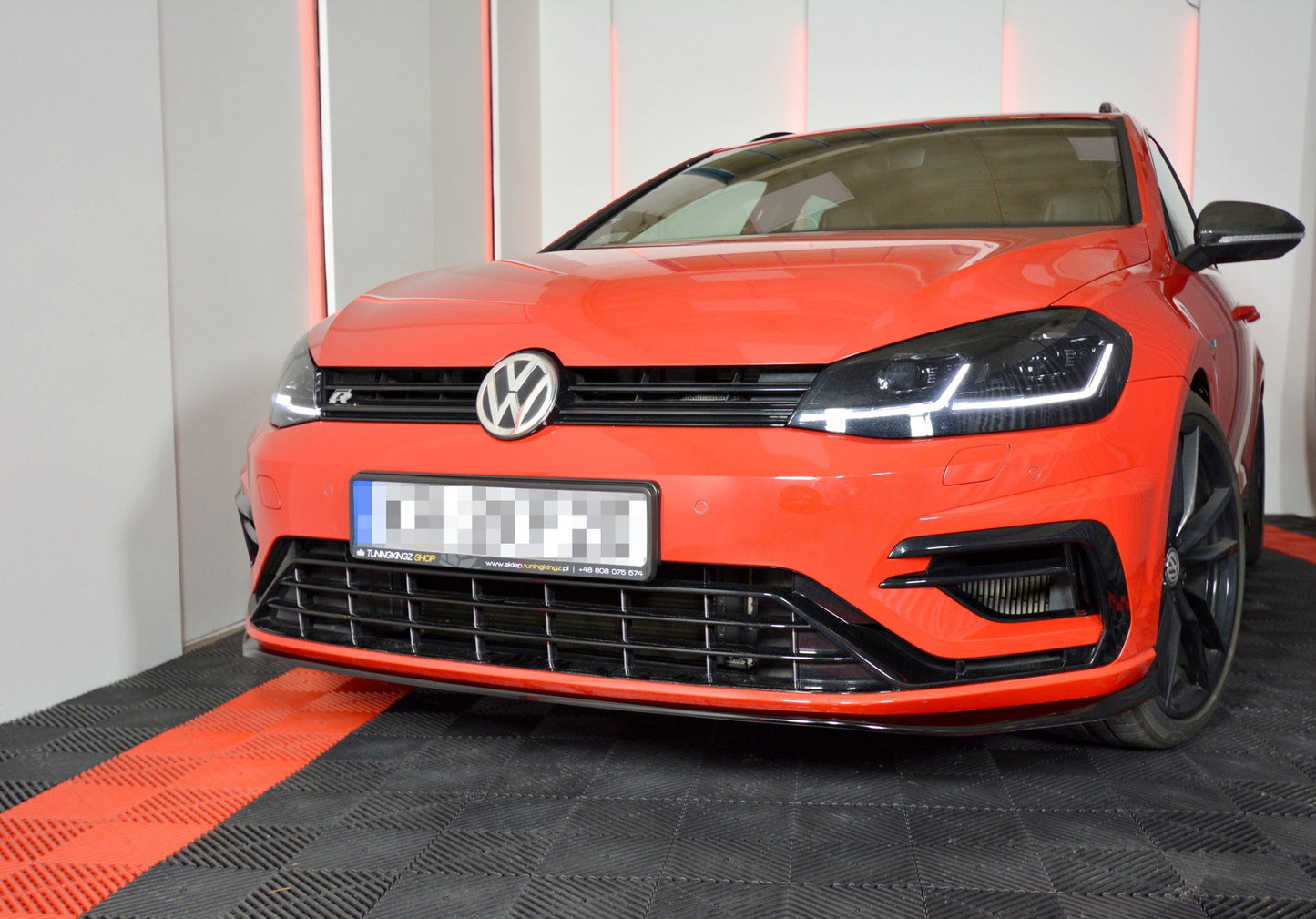 Front Ansatz V.7 für VW Golf 7 R / R-Line Facelift Carbon Look