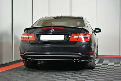 Splitter / Diffusor Heck Ansatz für Mercedes-Benz E-Klasse W207 Coupe AMG-Line schwarz matt