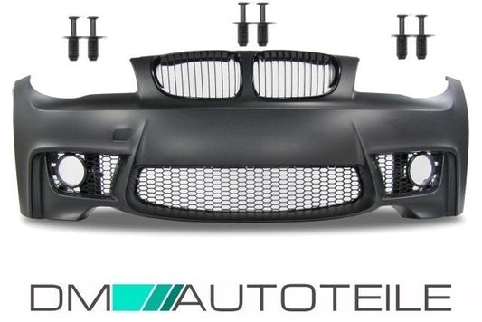Front Stoßstange + Grill Schwarz passt für BMW 1er E81 E82 E87 E88 nicht M +ABE