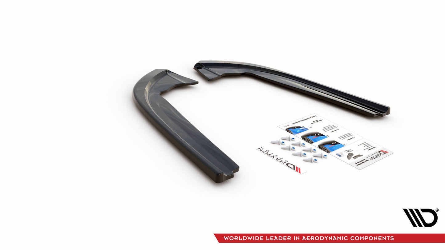 Heck Ansatz Flaps Diffusor V.2 für Ford Mondeo ST-Line Mk5 Facelift schwarz matt