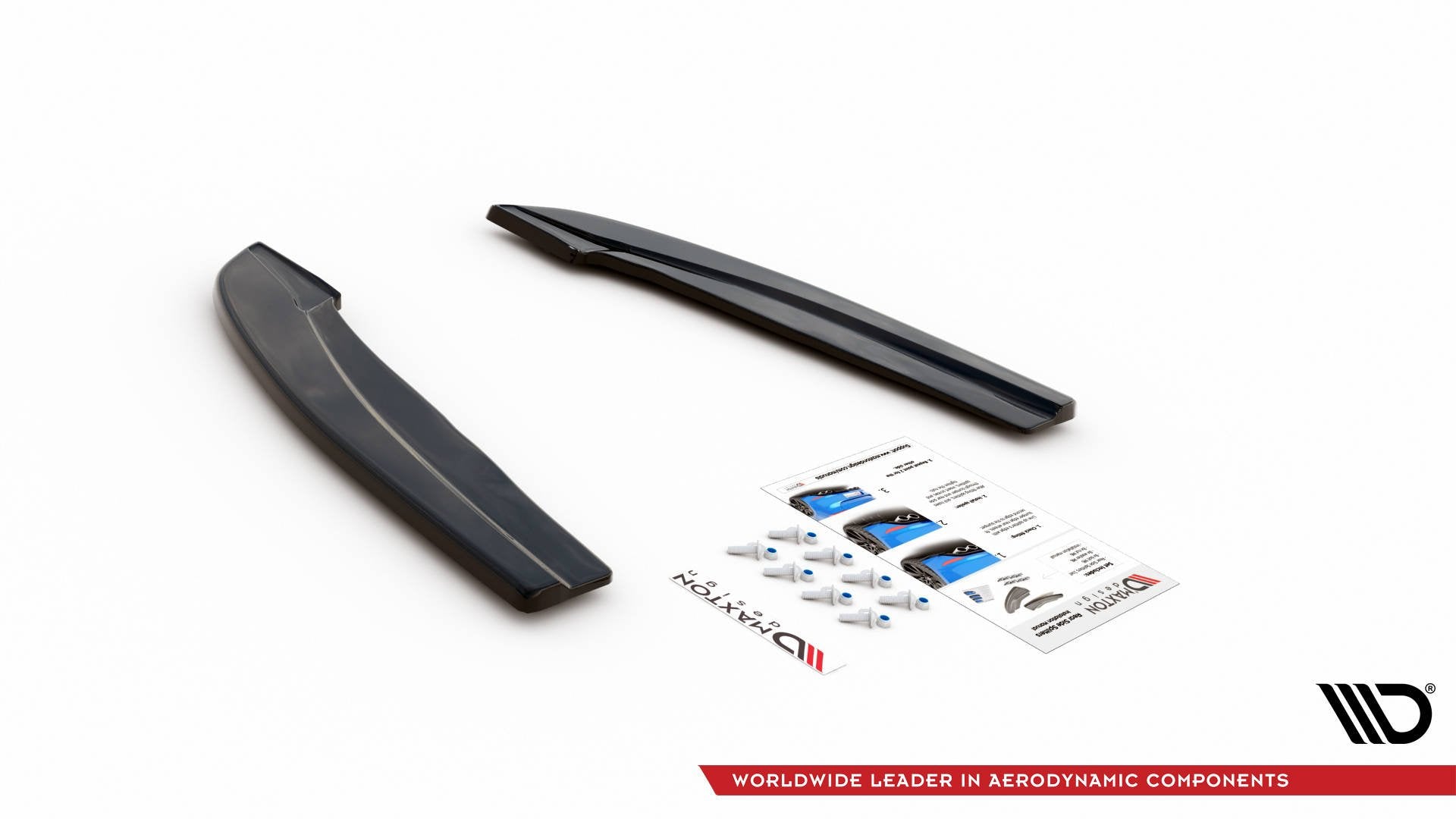 Heck Ansatz Flaps Diffusor V.3 für Ford Focus ST-Line Kombi Mk4 Carbon Look