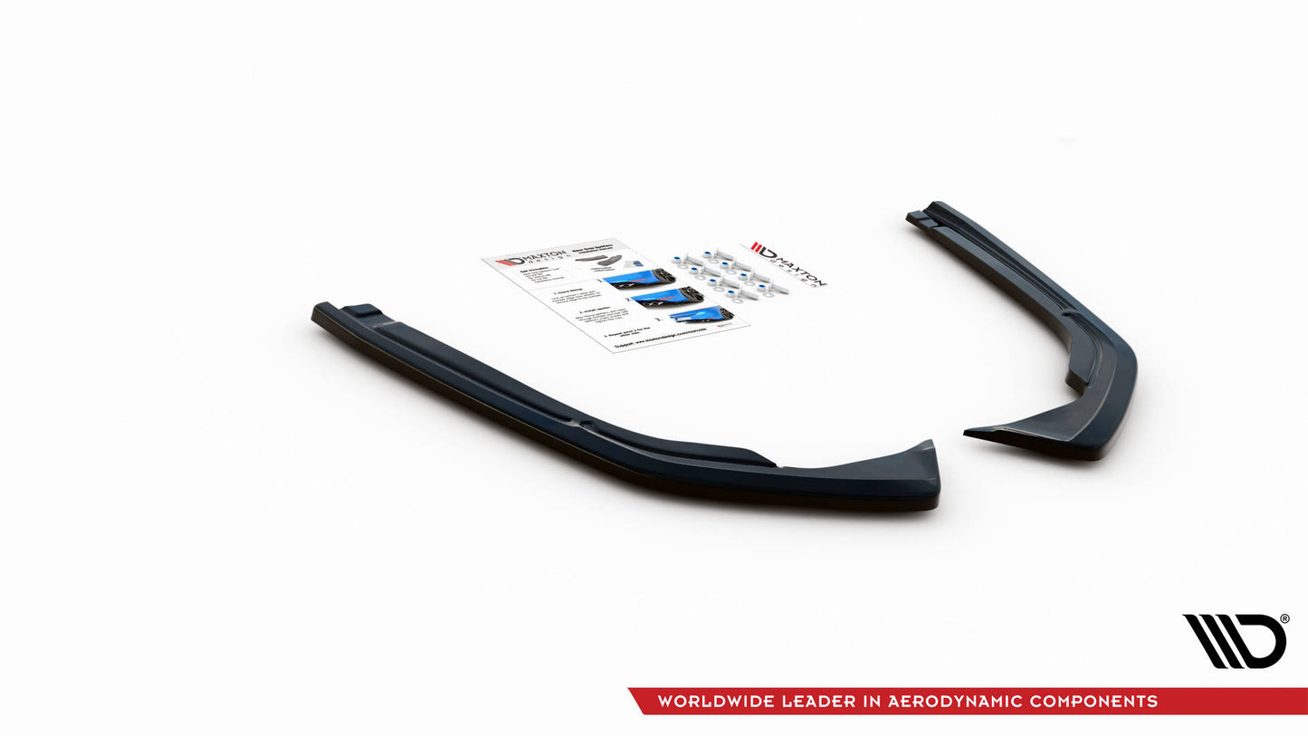 Heck Ansatz Flaps Diffusor für Volkswagen Arteon R-Line Facelift schwarz matt