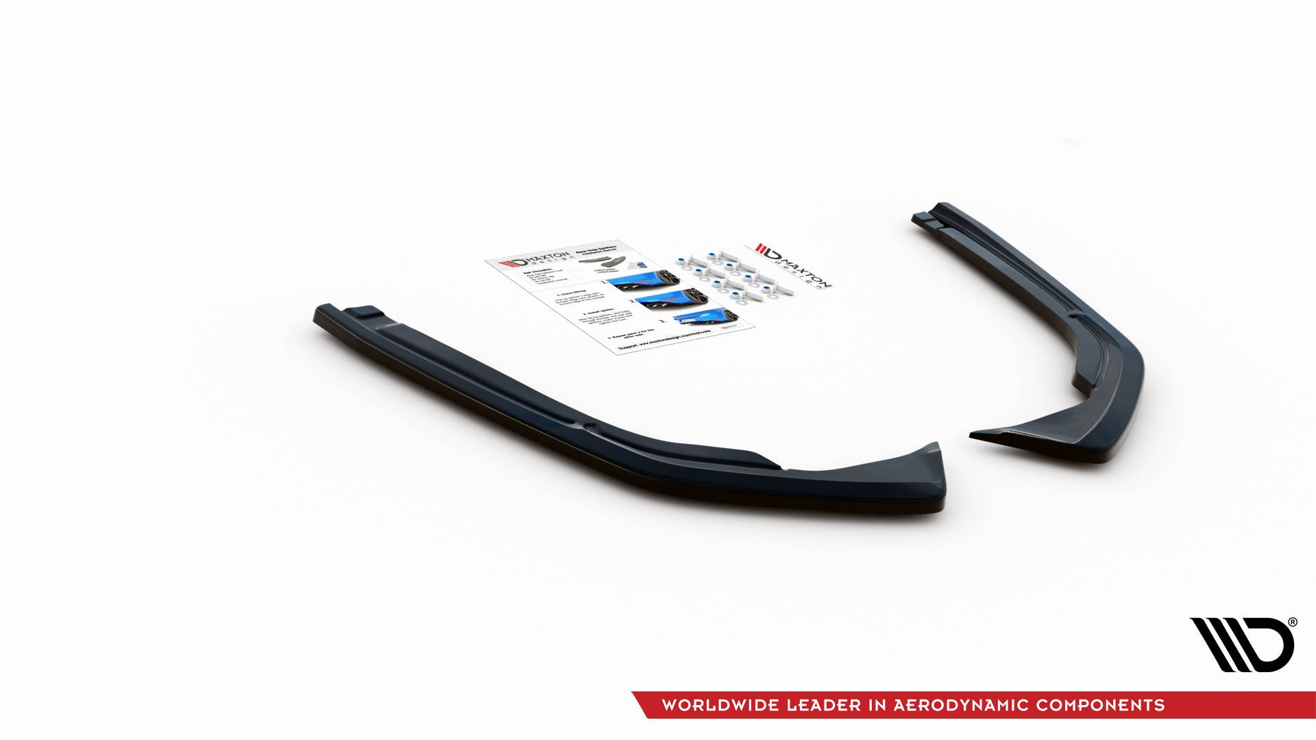 Heck Ansatz Flaps Diffusor für Volkswagen Arteon R-Line Facelift schwarz matt