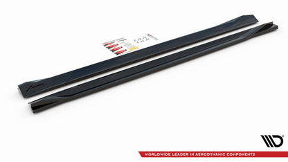 Seitenschweller Ansatz für Volvo XC60 Mk2 R-Design schwarz Hochglanz