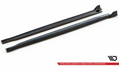 Seitenschweller Ansatz für V.2 für BMW X6 M-Paket F16 schwarz Hochglanz