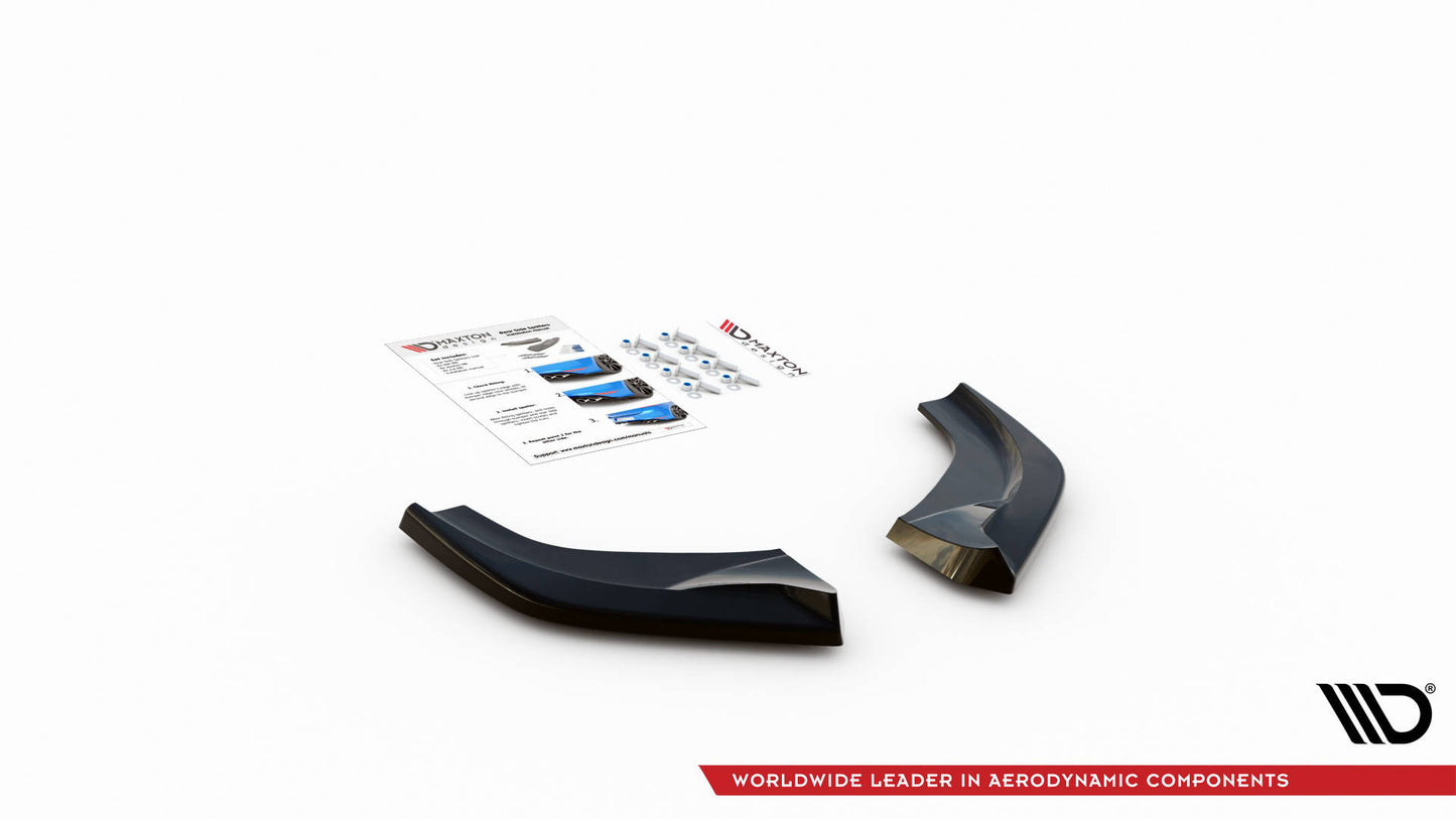 Heck Ansatz Flaps Diffusor V.2 für Hyundai I30 N Hatchback Mk3 Facelift schwarz matt
