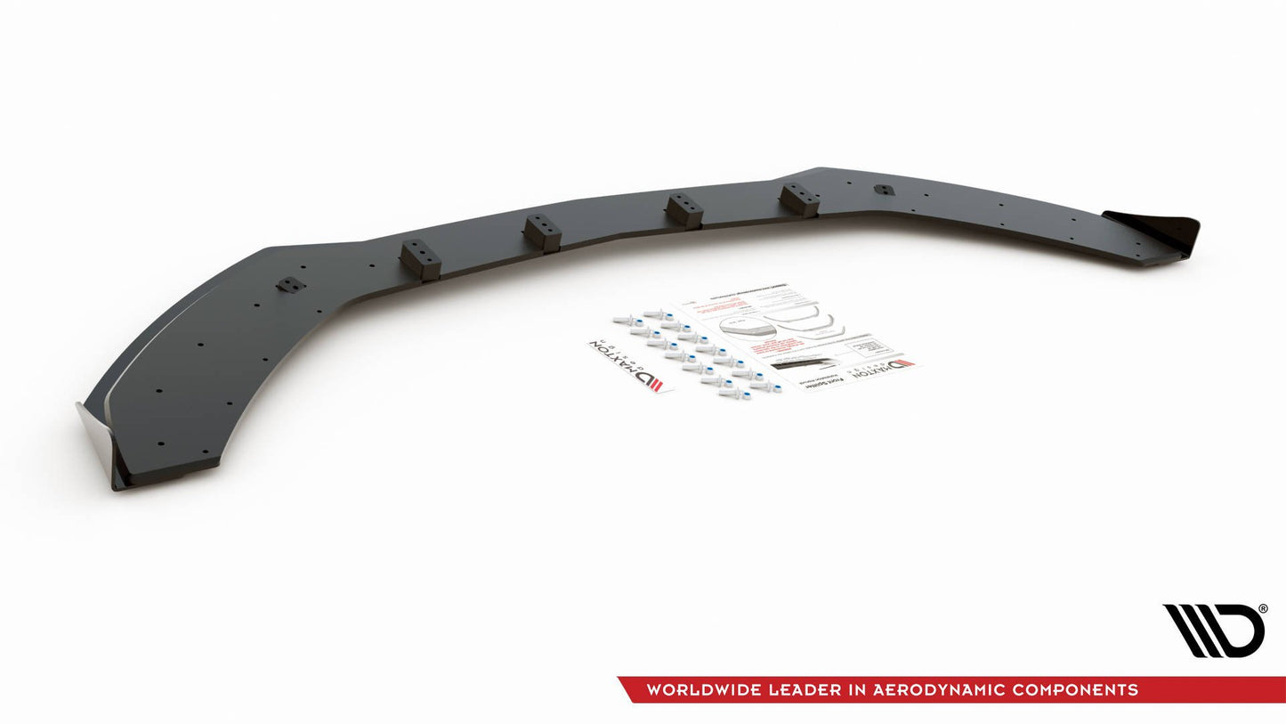 Robuste Racing Front Ansatz für passend +Flaps für Mercedes - AMG C43 Coupe C205 schwarz Hochglanz