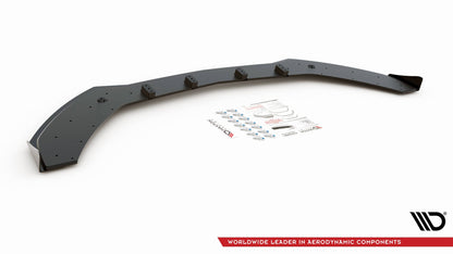Robuste Racing Front Ansatz für passend +Flaps für Mercedes - AMG C43 Coupe C205 schwarz Hochglanz