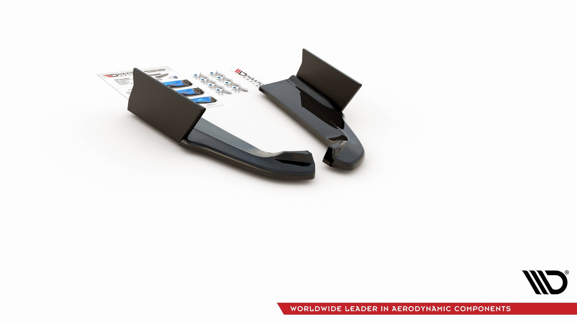 Heck Ansatz Flaps Diffusor +Flaps für V.1 Ford Mustang GT Mk6 Facelift