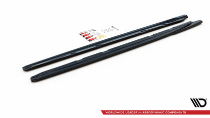 Seitenschweller Ansatz für V.5 Seat Leon Cupra / FR Mk3 FL schwarz Hochglanz