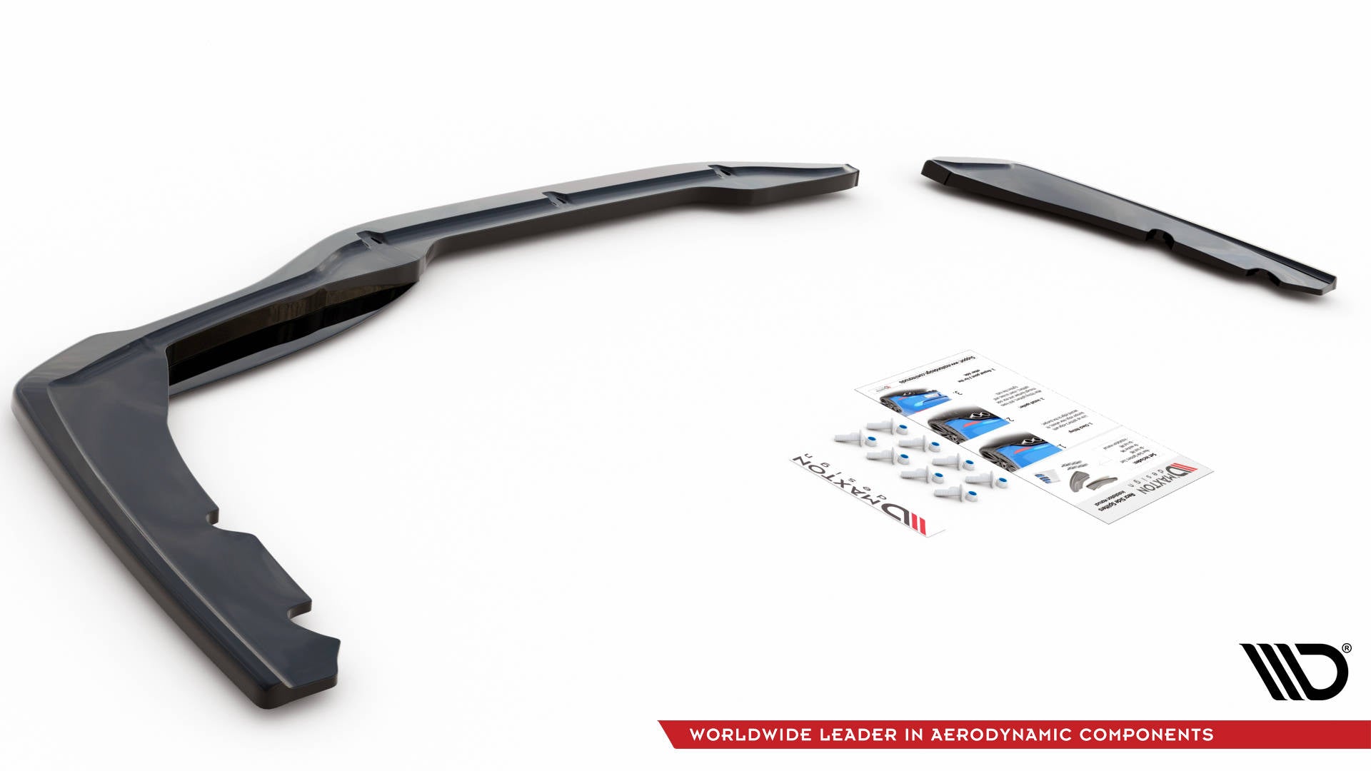 Heck Ansatz Flaps Diffusor für BMW 2 Gran Coupe M-Paket F44 schwarz matt