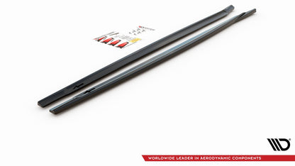 Seitenschweller Ansatz für Mini Countryman Mk2 F60 JCW schwarz matt