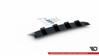 Diffusor Heck Ansatz für Volkswagen Touareg R-line Mk3 schwarz matt