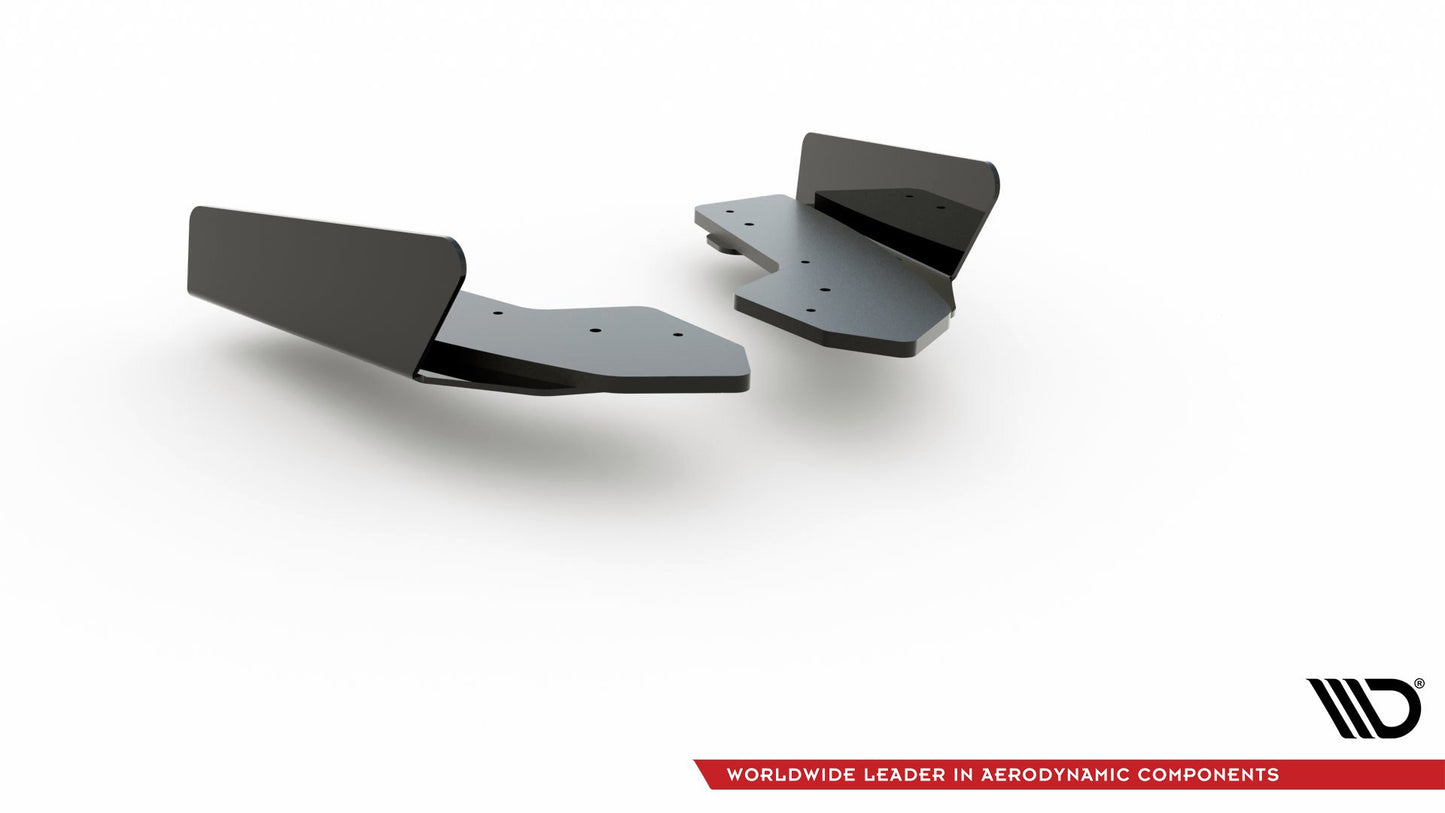Robuste Racing Heck Ansatz Flaps Diffusor +Flaps für Audi RS3 8V Sportback schwarz Hochglanz