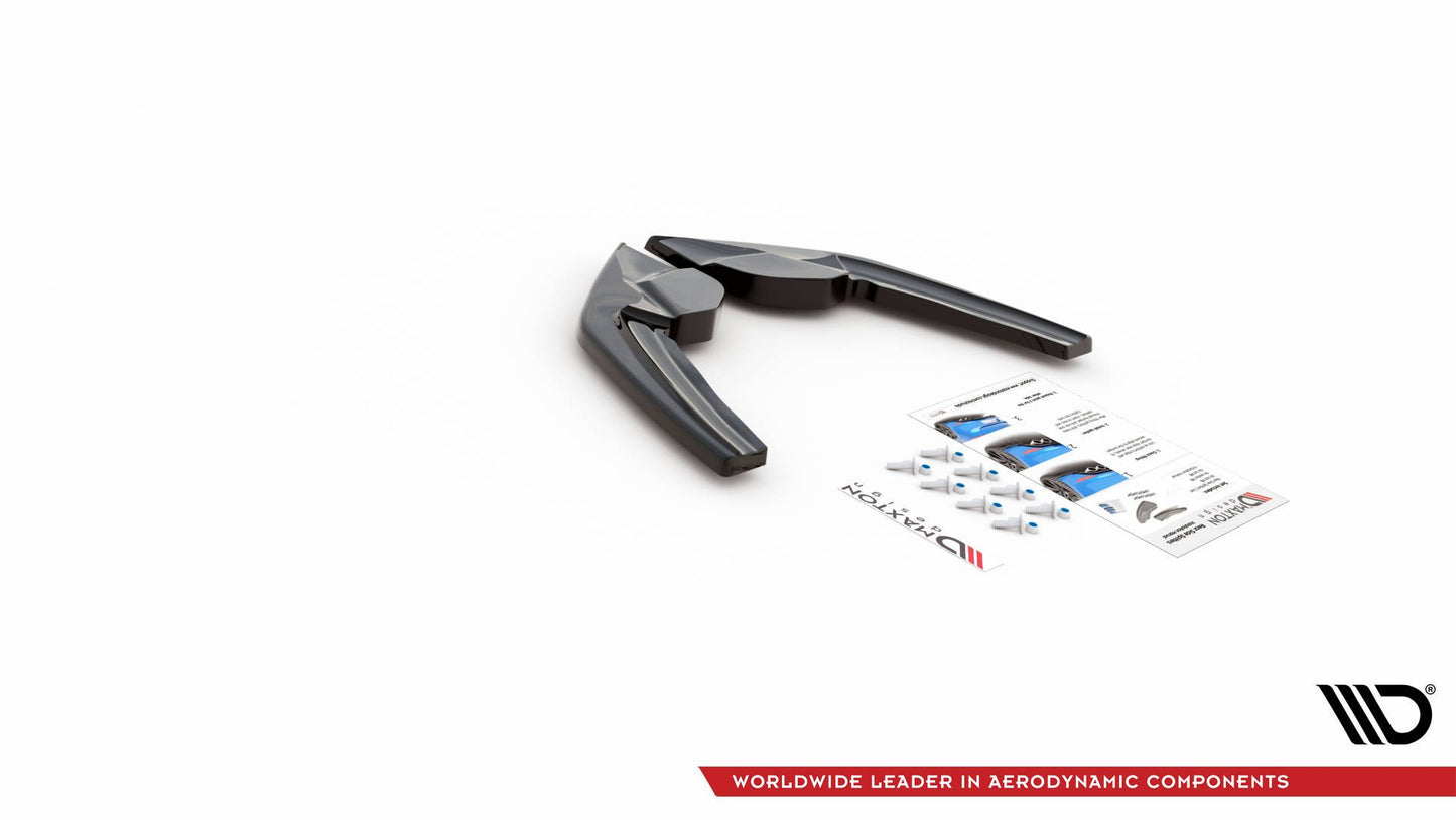 Heck Ansatz Flaps Diffusor V.2 für BMW M135i F20 Carbon Look