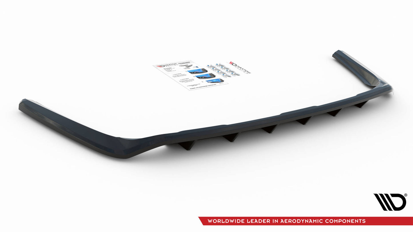 Mittlerer Diffusor Heck Ansatz DTM Look für Toyota RAV4 Mk5 schwarz matt