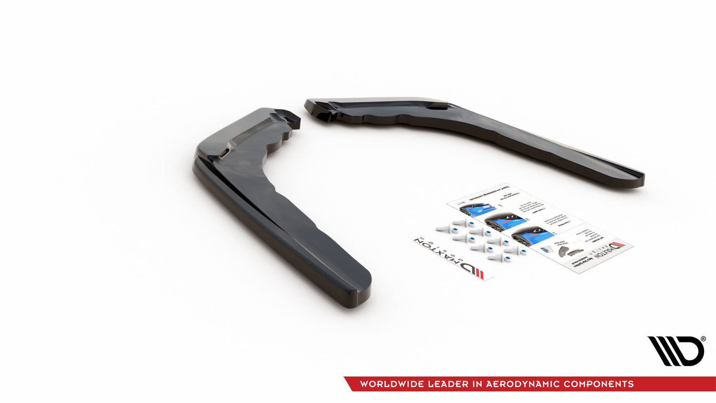 Heck Ansatz Flaps Diffusor V.1 für BMW M4 F82 schwarz Hochglanz