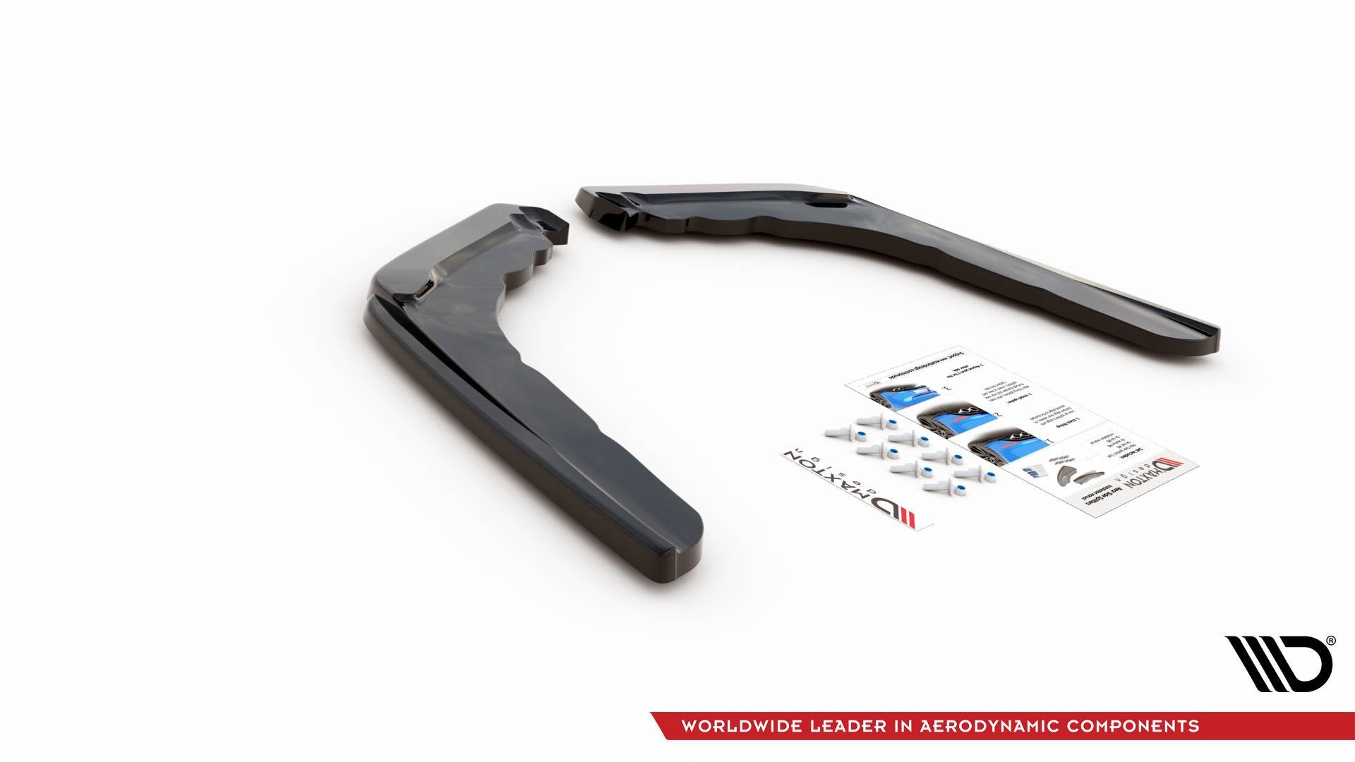 Heck Ansatz Flaps Diffusor V.1 für BMW M4 F82 schwarz Hochglanz