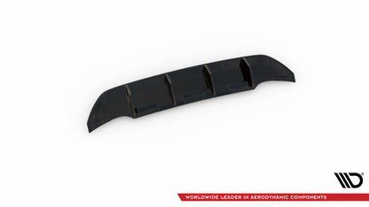 Diffusor Heck Ansatz für Volkswagen T-Roc Mk1 schwarz Hochglanz